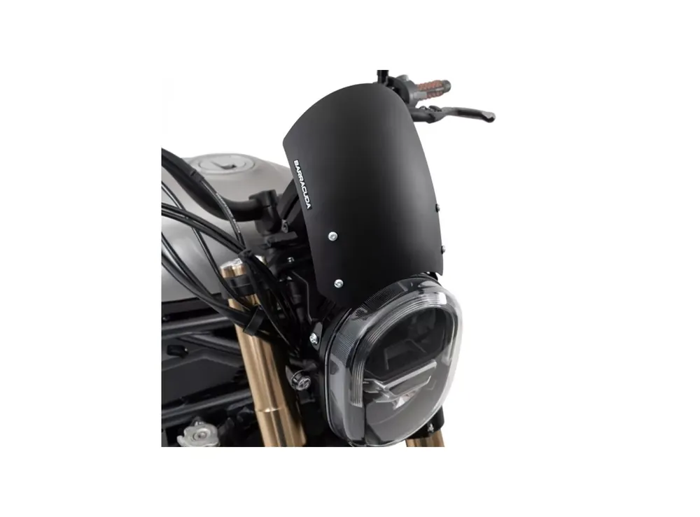 Barracuda Windschild Classic Aluminium schwarz passend für Benelli Leoncino 800 Markenware