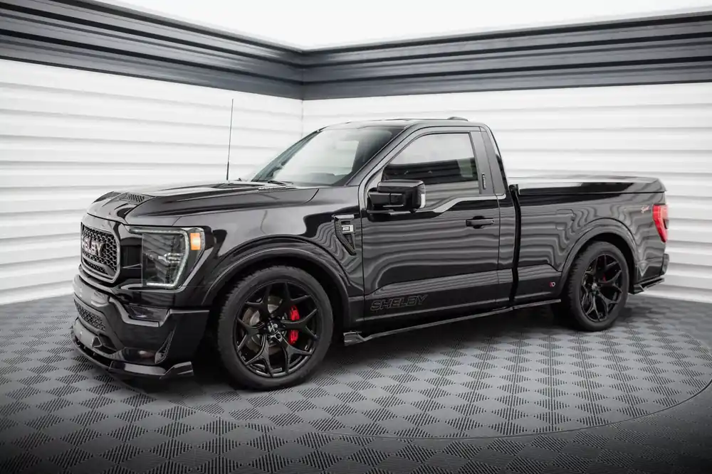 Abverkauf Seitenschweller Ansatz passend für Shelby F150 Super Snake Schwarz Hochglanz