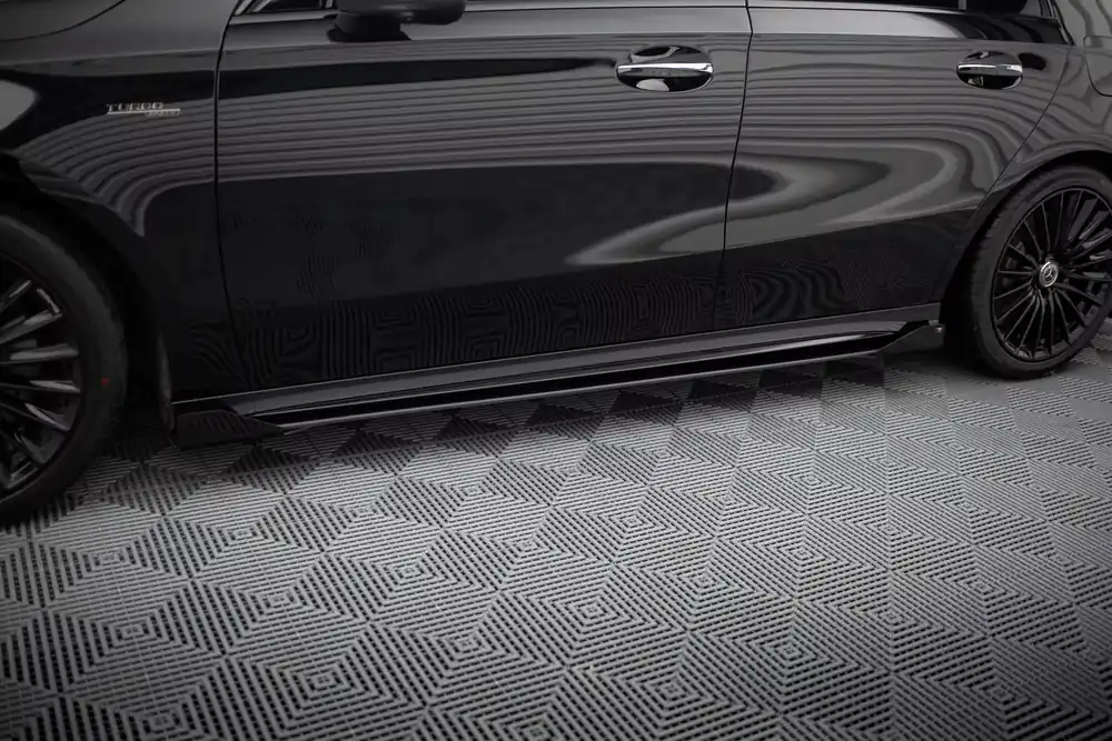 Street Pro Seitenschweller Ansatz + Flaps passend für Mercedes-AMG A35 W177 Facelift Beliebt