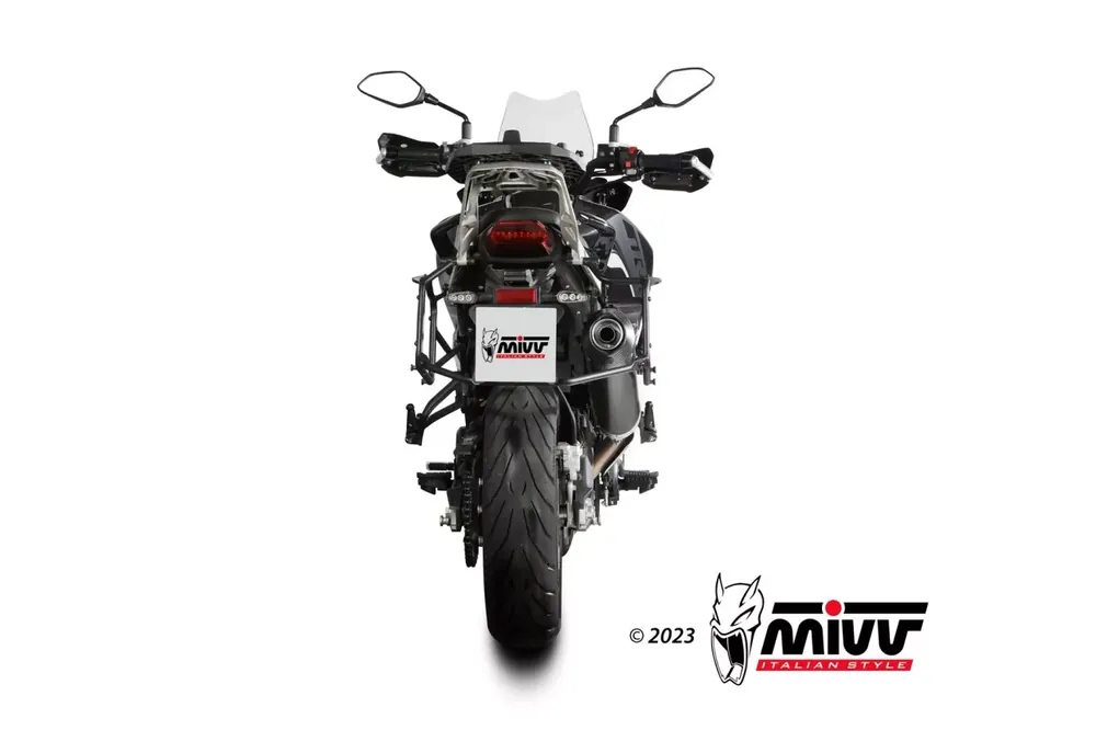 MIVV Endschalldämpfer Edelstahl Schwarz passend für Benelli TRK 702 / X 23- Schneller Versand