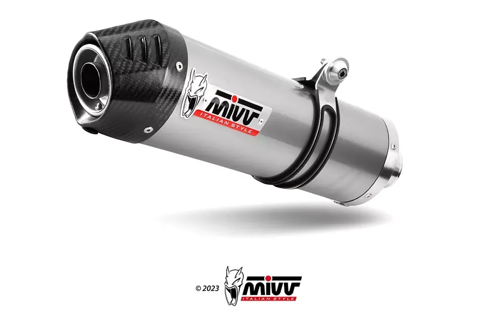 MIVV Oval Edelstahl Endschalldämpfer passend für Benelli TRK 702 / X 23- Direktkauf