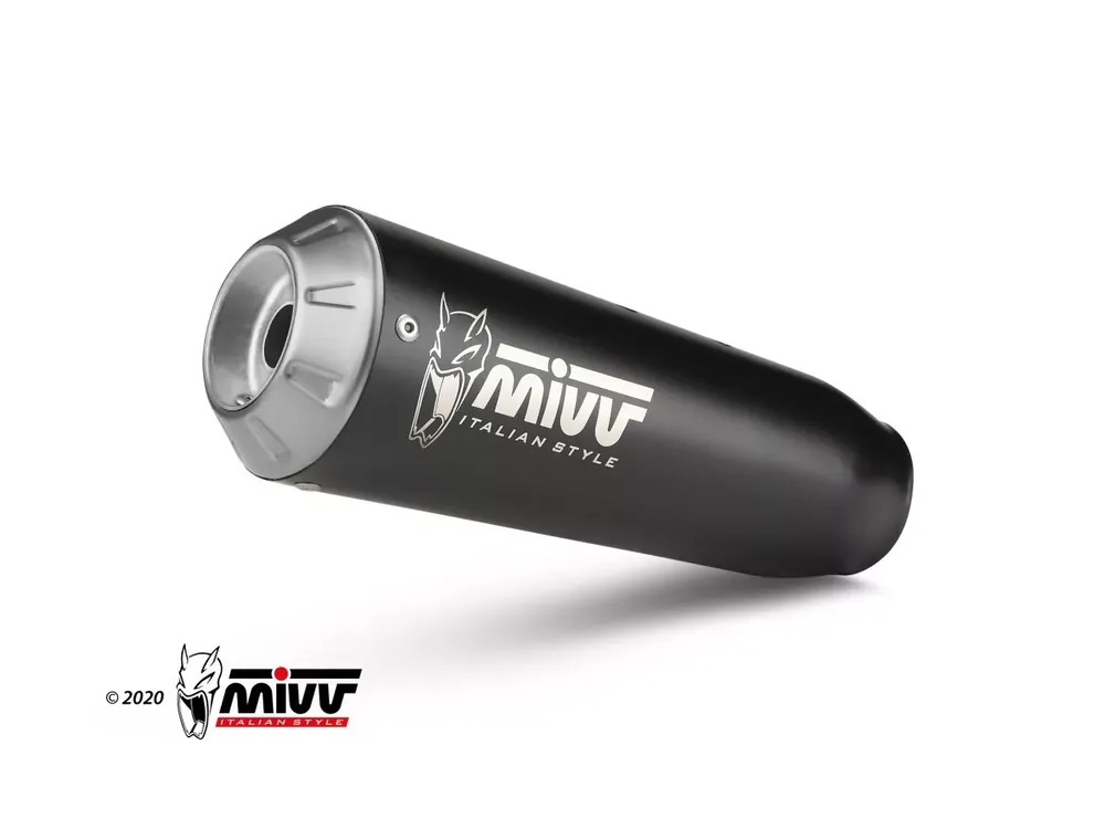 Markenprodukt MIVV X-M1 Edelstahl Schwarz passend für Zontes ZT 125 GK 21-22