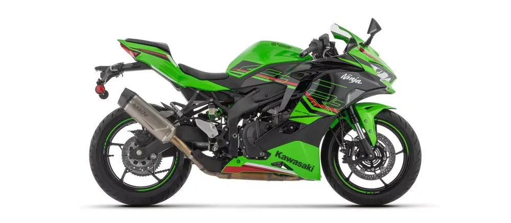ARROW Indy-Race Aluminium Schwarz Endschalldämpfer passend für KAWASAKI ZX-4R 24-25 Nur Für Kurze Zeit