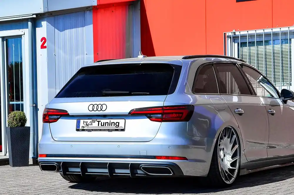 Gefräster Heckansatz aus ABS passend für Audi A4 B9 Avant Neue Kollektion
