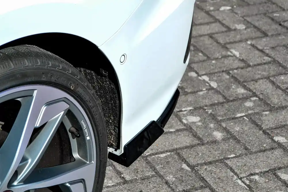 Preisreduziert Heckansatz Seitenteile mit Wing aus ABS passend für Audi A3 S3 8Y S-Line Limousine