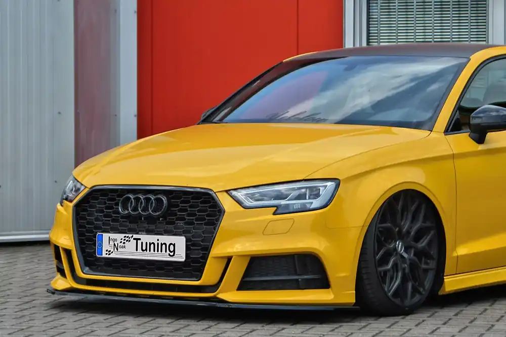 Schneller Versand Cup Frontspoilerlippe passend für Audi A3 S3 8V S-Line + Cabrio Facelift