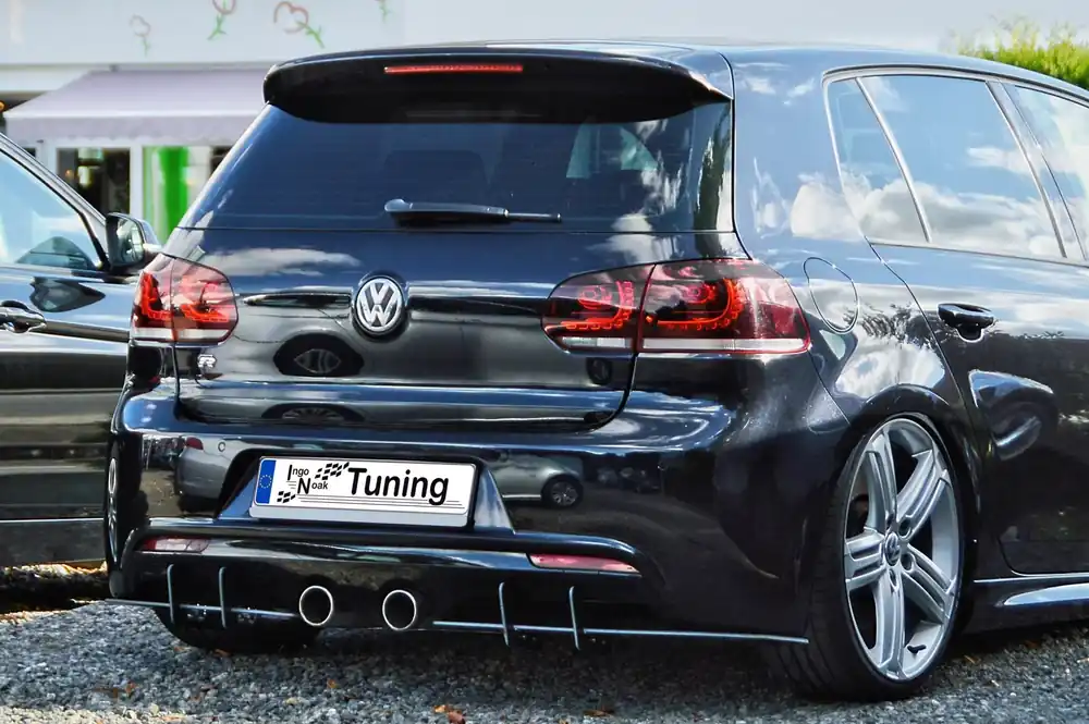 Billig Gefräster Heckansatz mit Finnen passend für VW Golf 6R 1K