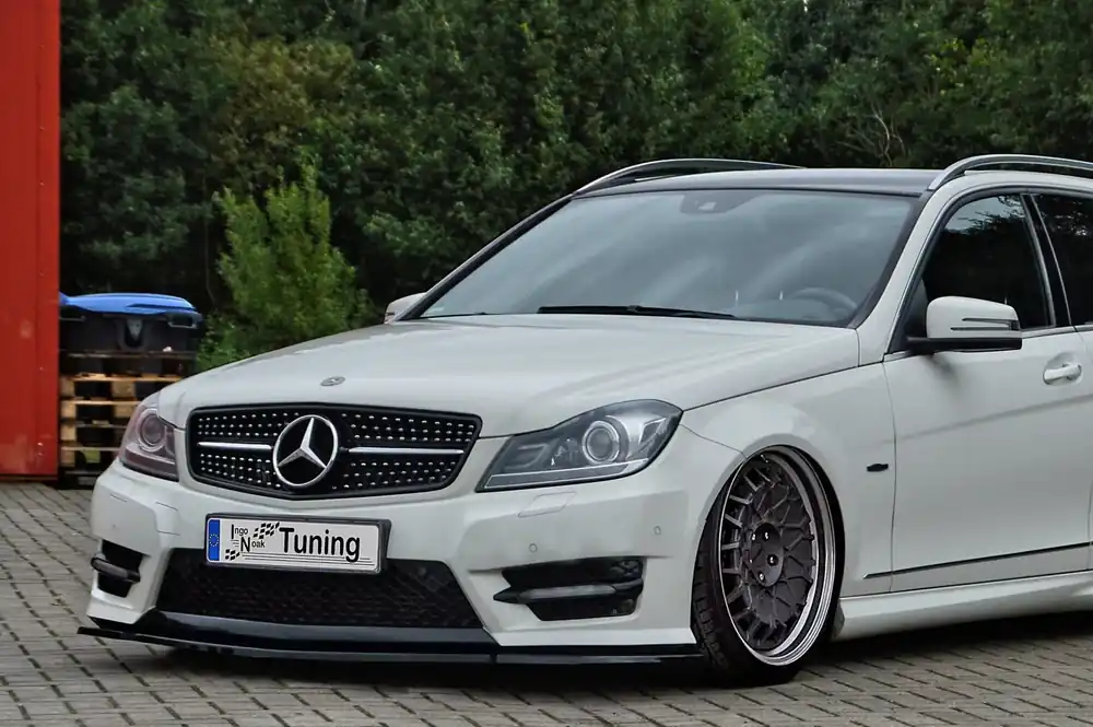 Cup Frontspoilerlippe aus ABS passend für Mercedes C-Klasse W204/S204/C204 Abverkauf