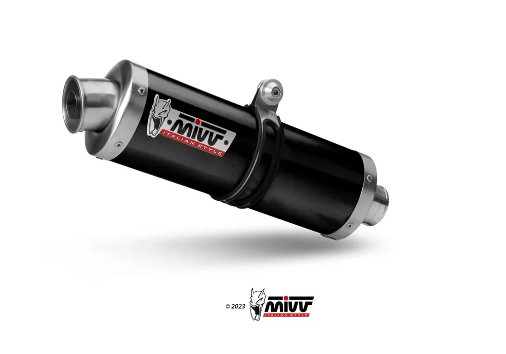 Nur Heute MIVV Oval Titan Schwarz Endschalldämpfer passend für Yamaha Tenere 700 19-23