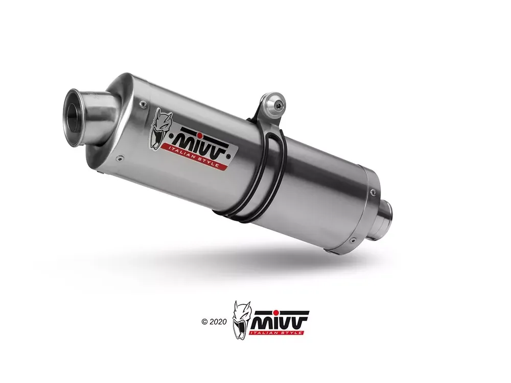 Markenware MIVV Oval Edelstahl Endschalldämpfer passend für Yamaha Tenere 700 19-23
