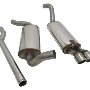 Markenware NOVUS Sportauspuff Anlage 2x76mm SR passend für Audi 80/90 B3 Typ 89