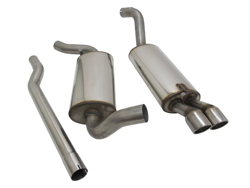 Markenware NOVUS Sportauspuff Anlage 2x76mm SR passend für Audi 80/90 B3 Typ 89