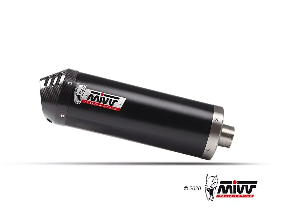 MIVV Oval Edelstahl Schwarz Endschalldämpfer passend für CF MOTO 650 MT 21-23 Saisonangebot