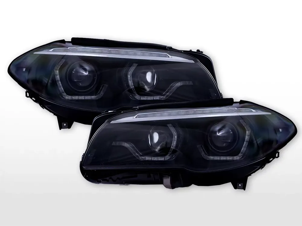 Xenon Scheinwerfer Set LED Tagfahrlicht passend für BMW 5er F10 Bj. 11–13 schwarz Geprüft