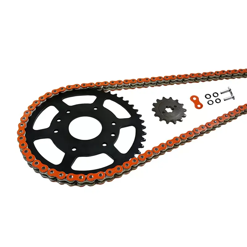EK Chain Kettensatz 520 MVXZ-2 passend für CF Moto 650 NK 650 GT und 650 MT – Farbe Orange Knallerangebot