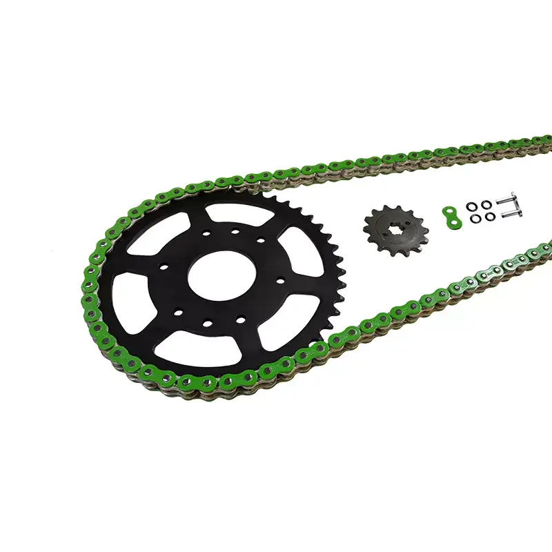 Top-Angebot EK Chain Kettensatz 520 MVXZ-2 Grün passend für CF Moto 650 NK, 650 GT und 650 MT