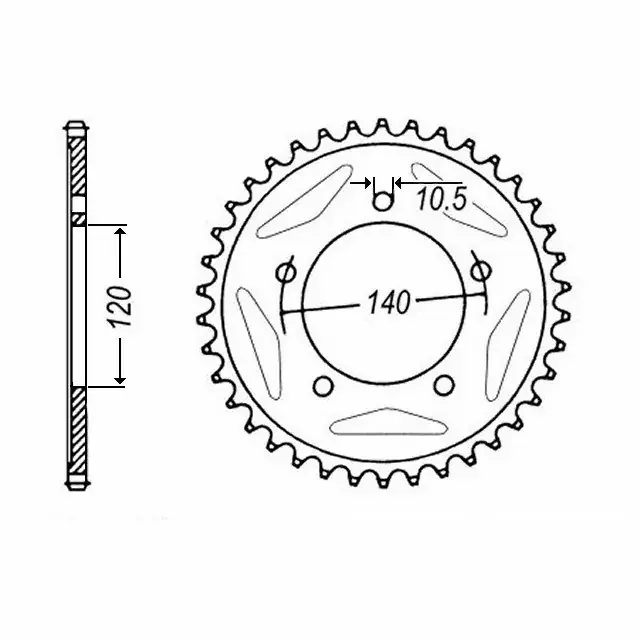 Kettenrad Aluminium Z-43 passend für Suzuki & Triumph Neue Ware
