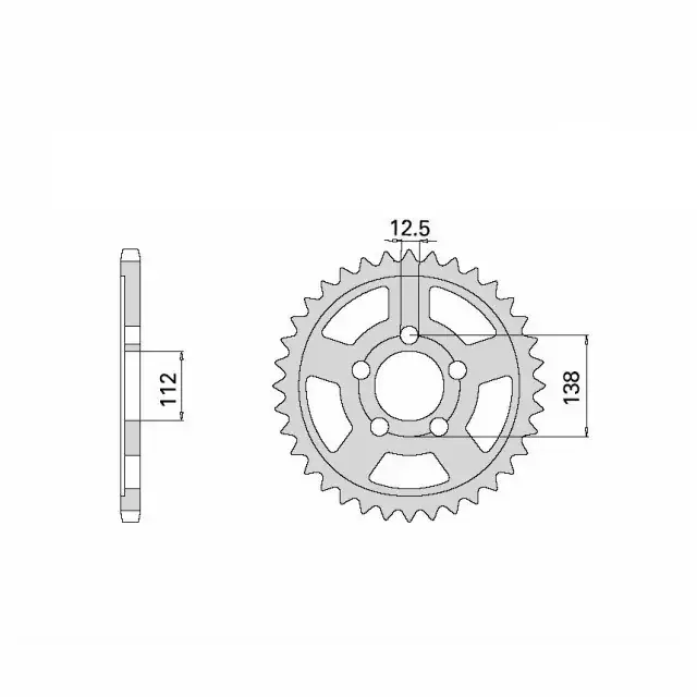Markenprodukt Kettenrad Stahl 44 Zähne Teilung 530 schwarz passend für Honda CBR1100XX