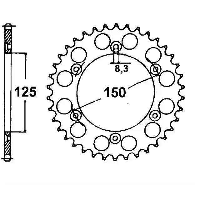 Kettenrad Stahl 41 Zähne Teilung 520 passend für KTM Aktuell