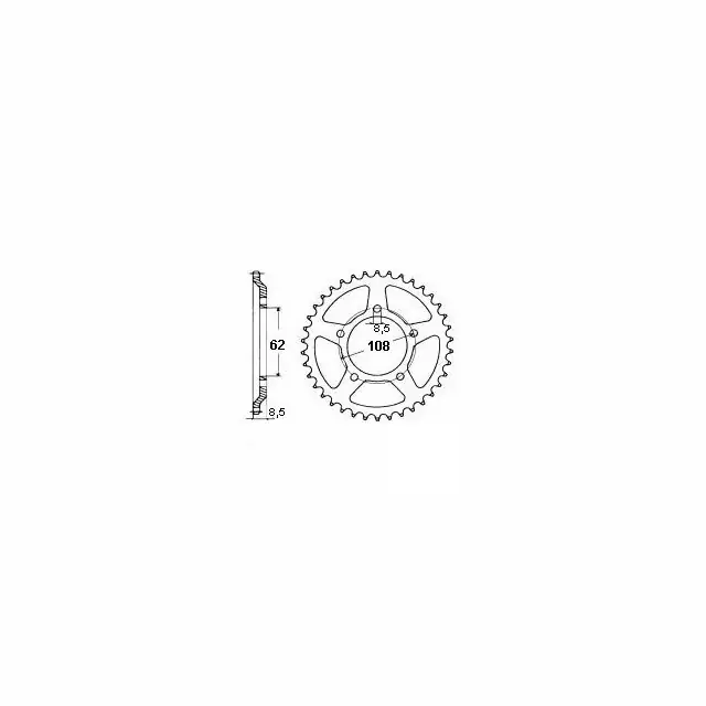 Sonderangebot Kettenrad Stahl 55 Zähne Teilung 428 passend für Sachs XTC125