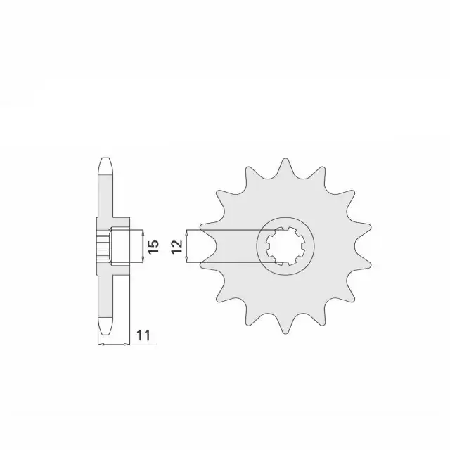 Sonderangebot Ritzel 11 Zähne Teilung 415 passend für Aprilia, Benelli, Malaguti u. a.