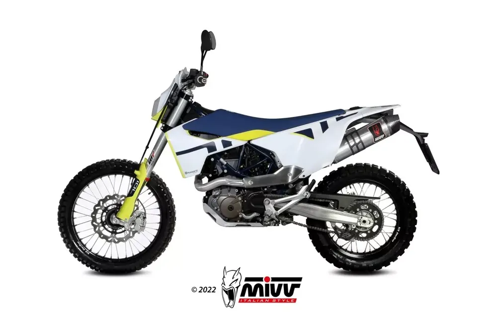 MIVV STR-1 Edelstahl Endschalldämpfer passend für Husqvarna 701 Enduro/Supermoto 21-24 Neuheit