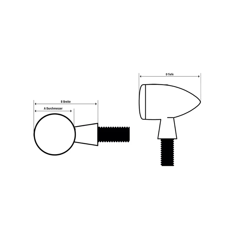 SHIN YO Mini-Blinker oval schwarz E-geprüft Preisknaller