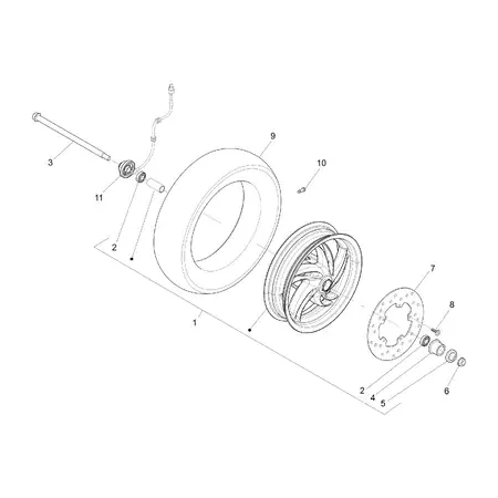 Vorderrad mit Lagern Piaggio Fly 50 4T 2V Sonderangebot
