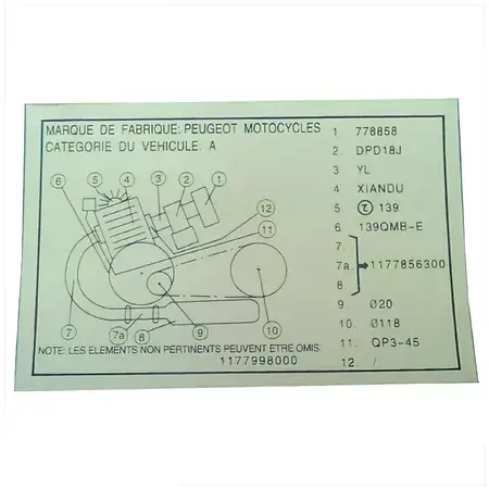 Preiswert Zulassungsplakette Typenschild Peugeot Kisbee