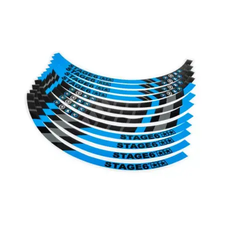 Felgenrandaufkleber Set Roller 10" Stage6 Blau Nur Für Kurze Zeit