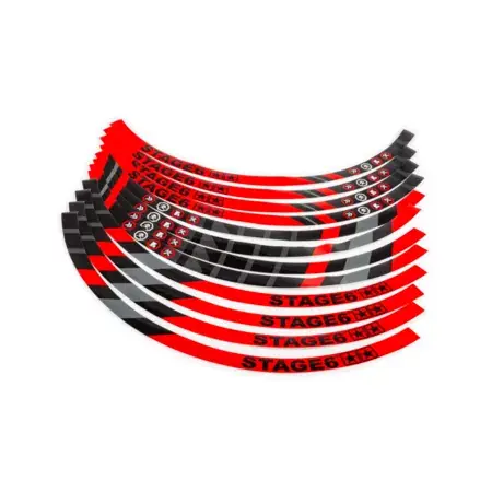 Top-Preis Felgenrandaufkleber Set Roller 10" Stage6 Rot