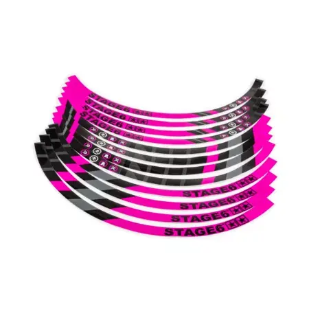 Felgenrandaufkleber Set Roller 12" Stage6 Pink Aktuell