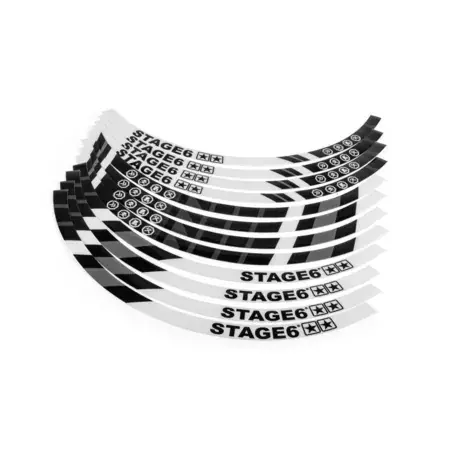Must-Have Felgenrandaufkleber Set Roller 13" Stage6 Blanc
