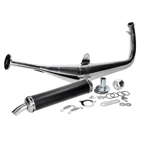 Neue Ware Auspuff Motegra Racing 60-110cc poliert Simson S50 / S51 / S70