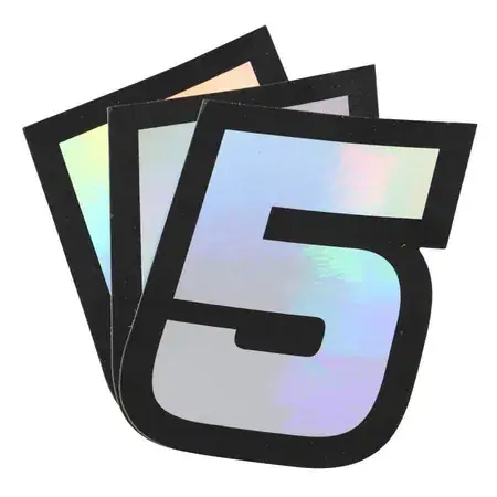 Solange Der Vorrat Reicht Aufkleber Startnummer 5 Doppler Hologramm 10x7,5cm (x3)