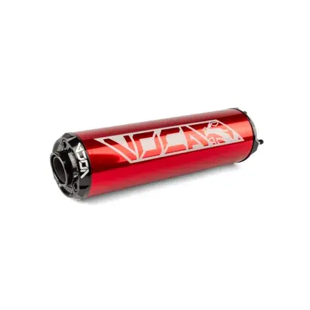 Endschalldämpfer Voca Alu CNC rot / schwarz Sale