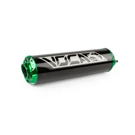 Abverkauf Endschalldämpfer Voca Alu CNC schwarz / grün