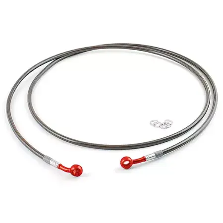Must-Have Bremsleitung hinten Carbon / fitting rot Motacc MBK Nitro / Aerox