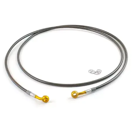 Versand Am Gleichen Tag Bremsleitung hinten Carbon / Banjo Gold Motacc Yamaha Aerox