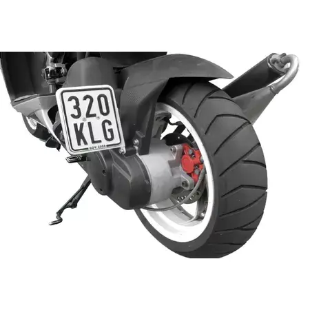 Kennzeichenhalter ODF, Peugeot liegend (Jetforce / Ludix), Edelstahl gebürstet Markenware