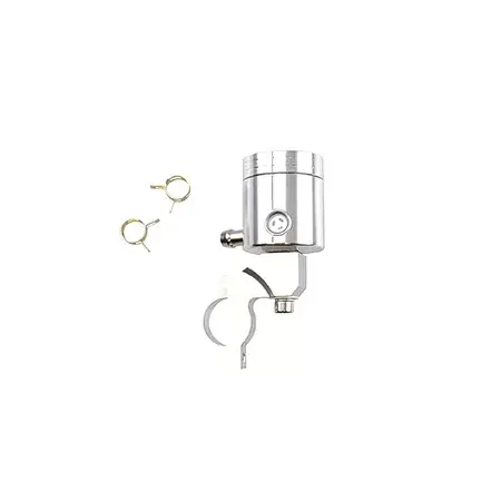 Bremsflüssigkeitsbehälter CNC Alu rund universell silber Highlight