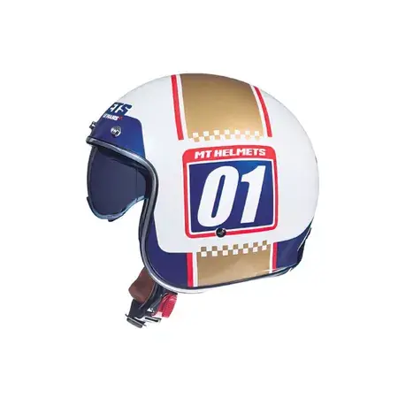 Meistverkauft Jethelm MT Le Mans 2 SV Numberplate weiß / gold