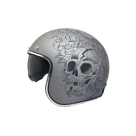 Preis Gesenkt Jethelm MT Le Mans 2 SV Skull & Roses matt grau
