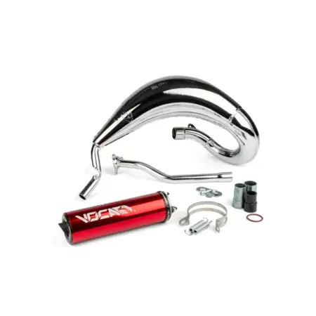 Finale Aktion Auspuff Voca Cross Chromed 50 / 70cc rot Sherco SM / SE 50cc