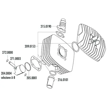 Günstig Zylinder Dichtungssatz Polini Serie 6000 Sachs