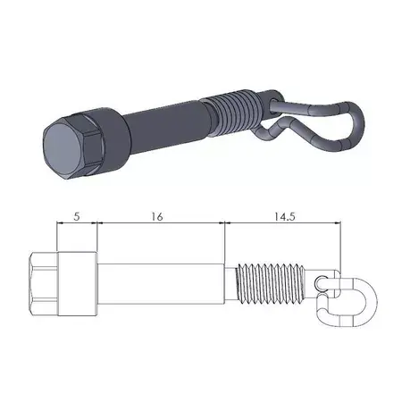 Nur Für Kurze Zeit Bremsbelagbolzen Moto Master hinten TC / SX 50