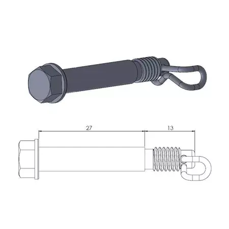 Zertifiziert Bremsbelagbolzen Moto Master hinten TC / SX 65