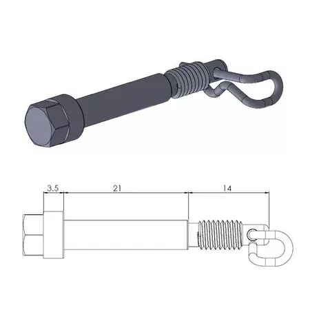 Bremsbelagbolzen Moto Master vorn TC / SX 50 Markenprodukt