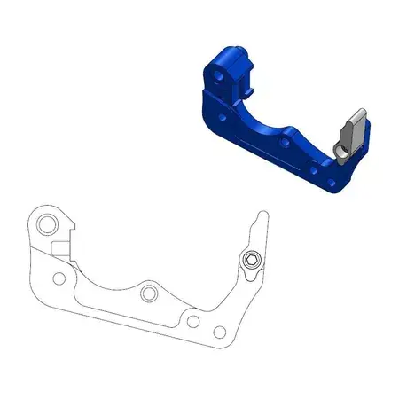 Bremssatteladapter Moto Master 260mm blau KTM / Husqvarna Letzte Chance