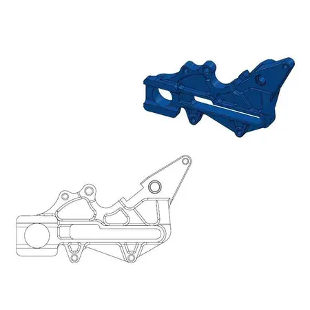 Bremssatteladapter Moto Master 220mm blau KTM / Husqvarna Wochenendangebot